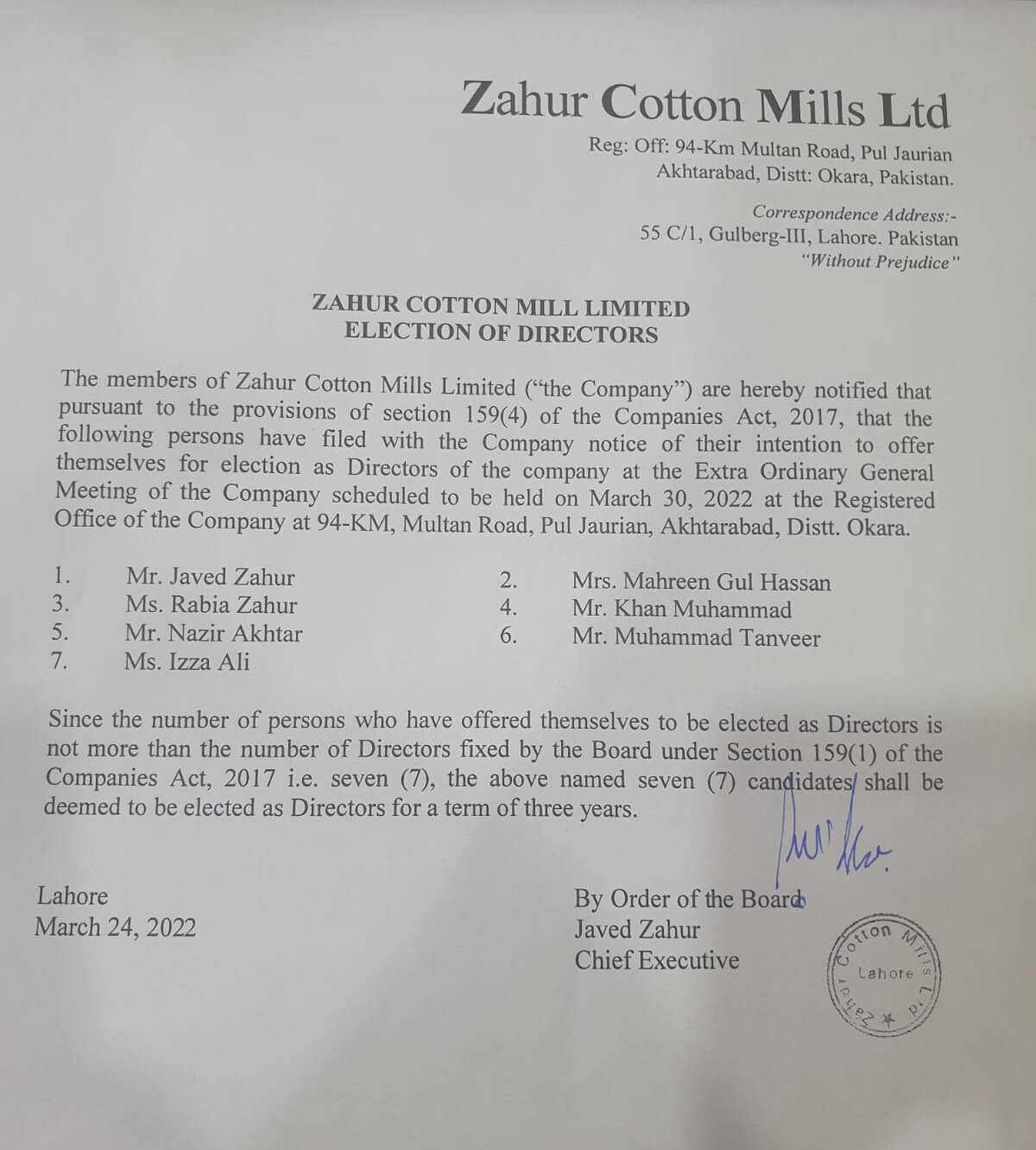 Election of Directors