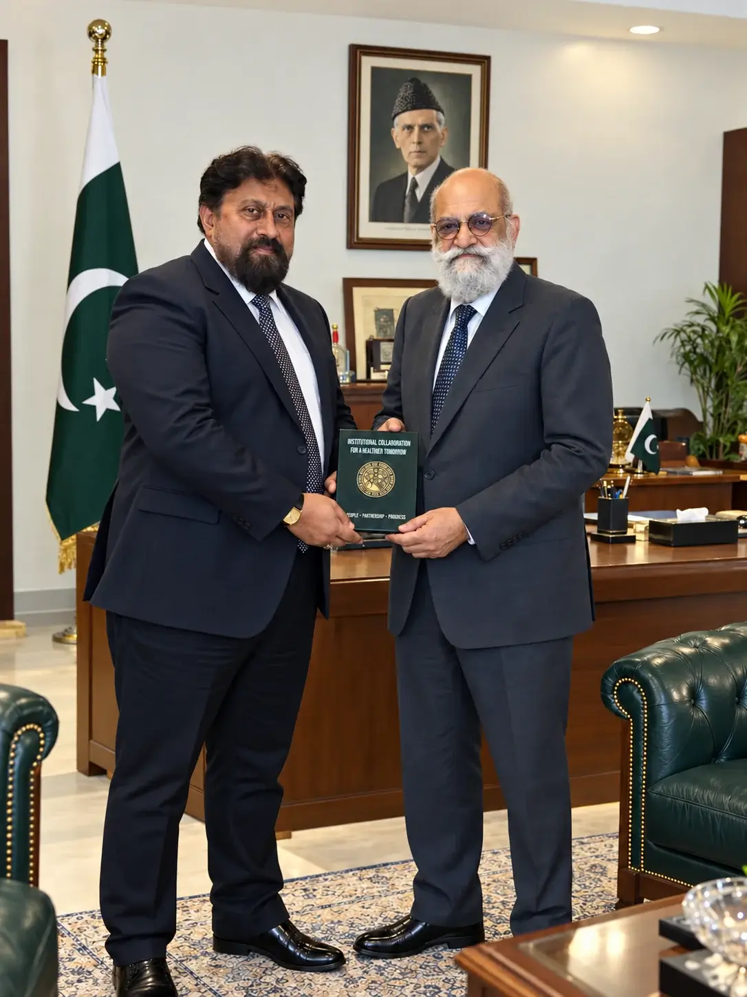 iTANZ Technology CEO Syed Asim Zafar meeting Balochistan Economic Forum President Sardar Shaukat at the Federation Chamber of Commerce office.