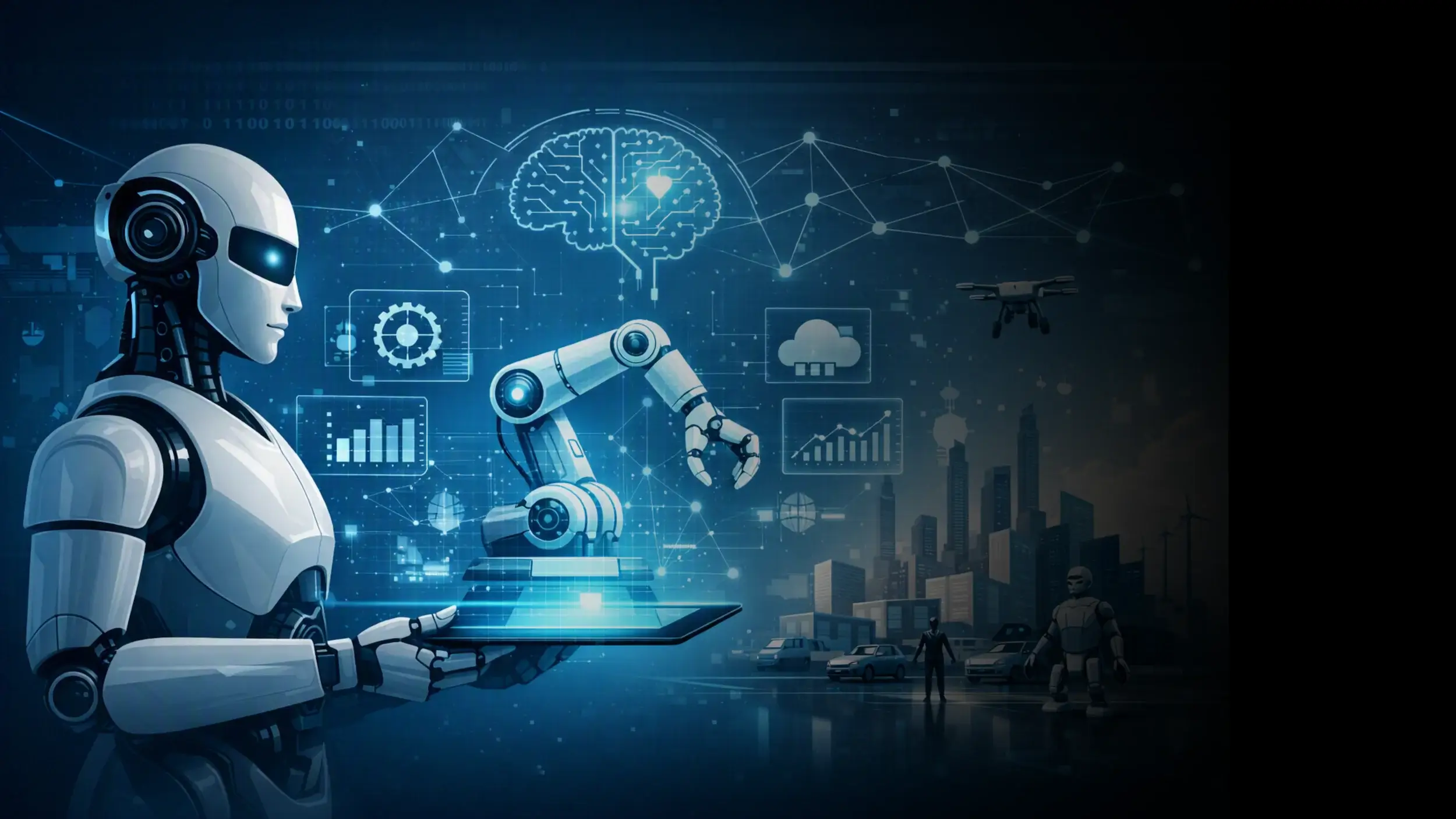 Robotics automation platform connected with analytics and enterprise systems